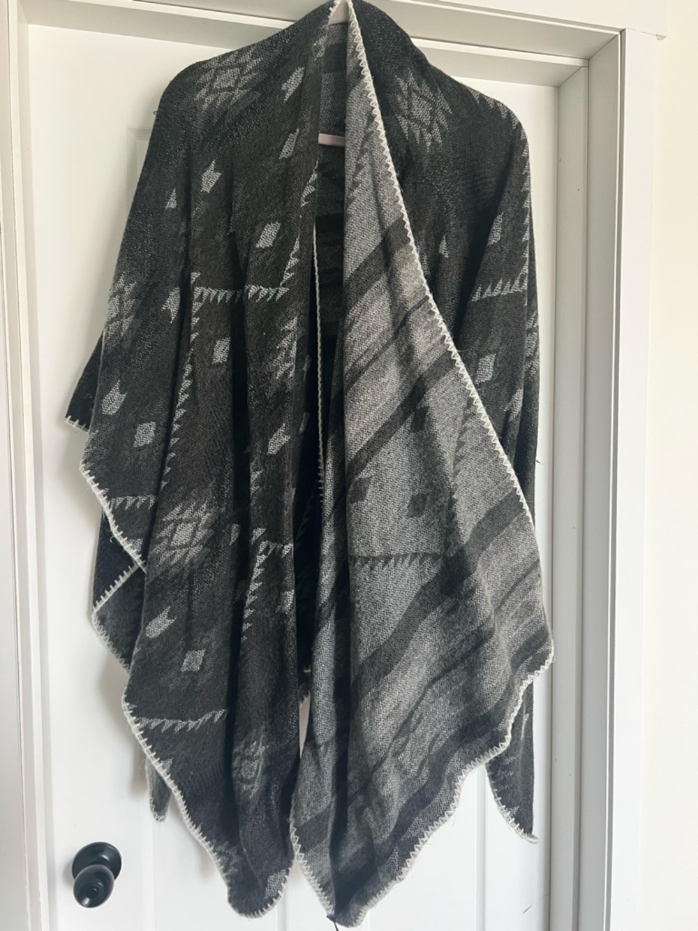 Express Black & Gray Knit Wrap